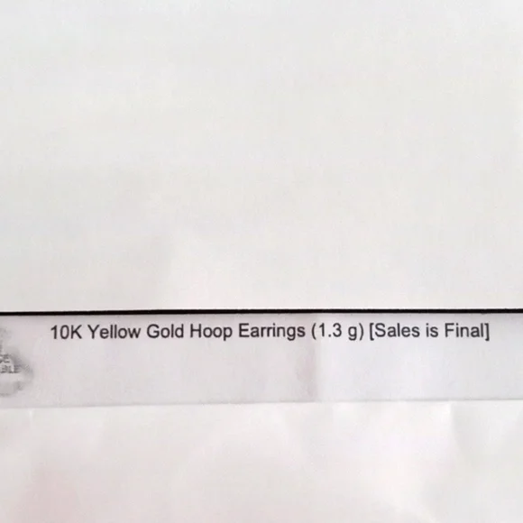 10K YELLOW GOLD HOOP EARRINGS - Picture 4 of 4